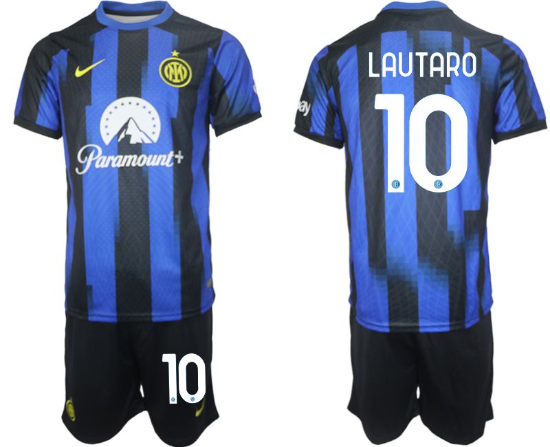Men 2023-2024 Club Inter Milan home blue #10 Soccer Jersey